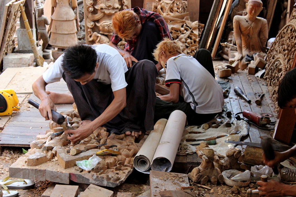 Wood Carving Quarter in Mandalay
